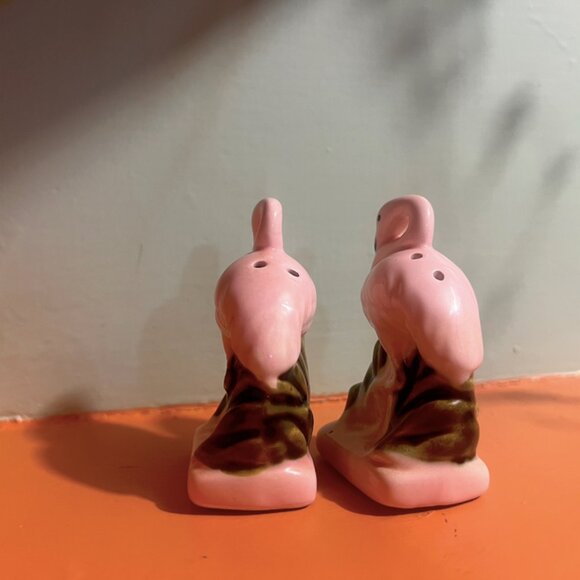 Art Deco Flamingo Salt & Pepper Shakers Mid Century Vintage Japan - Picture 7 of 7